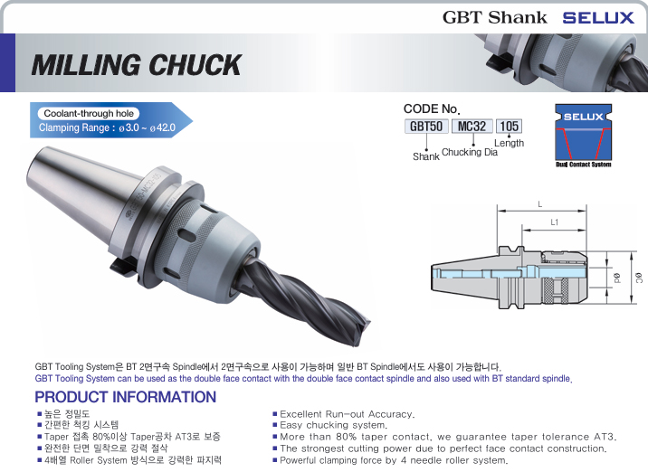 Bầu kẹp dao phay GBT SELUX